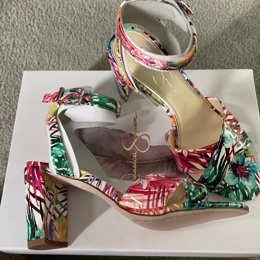 Jessica Simpson Niara Multi Palm Print Sandal